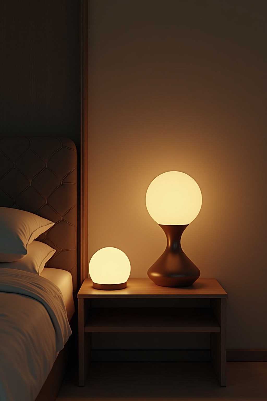 Nachttischlampen aus Rauchglas im Überblick