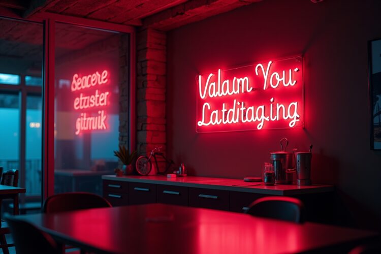 8 Neon-Schriftzug für modernes Flair Ideen