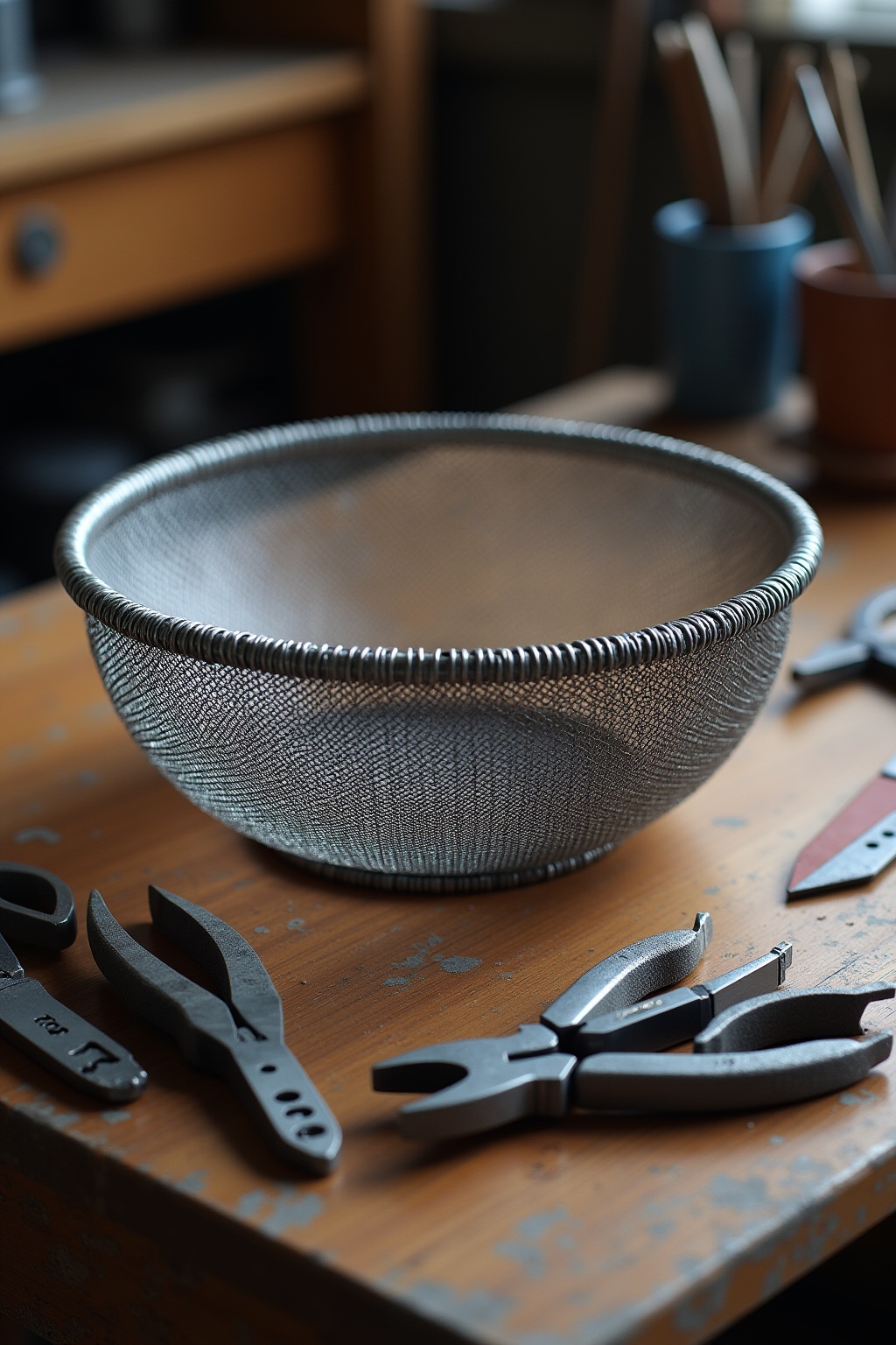 Obstschale aus Drahtgeflecht Ideen