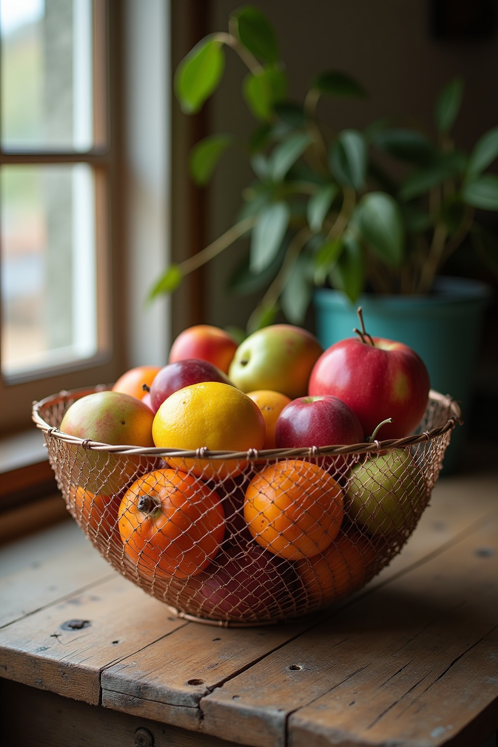 Obstschale aus Drahtgeflecht Ideen