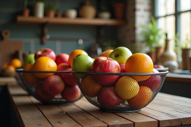 Obstschale aus Drahtgeflecht Ideen