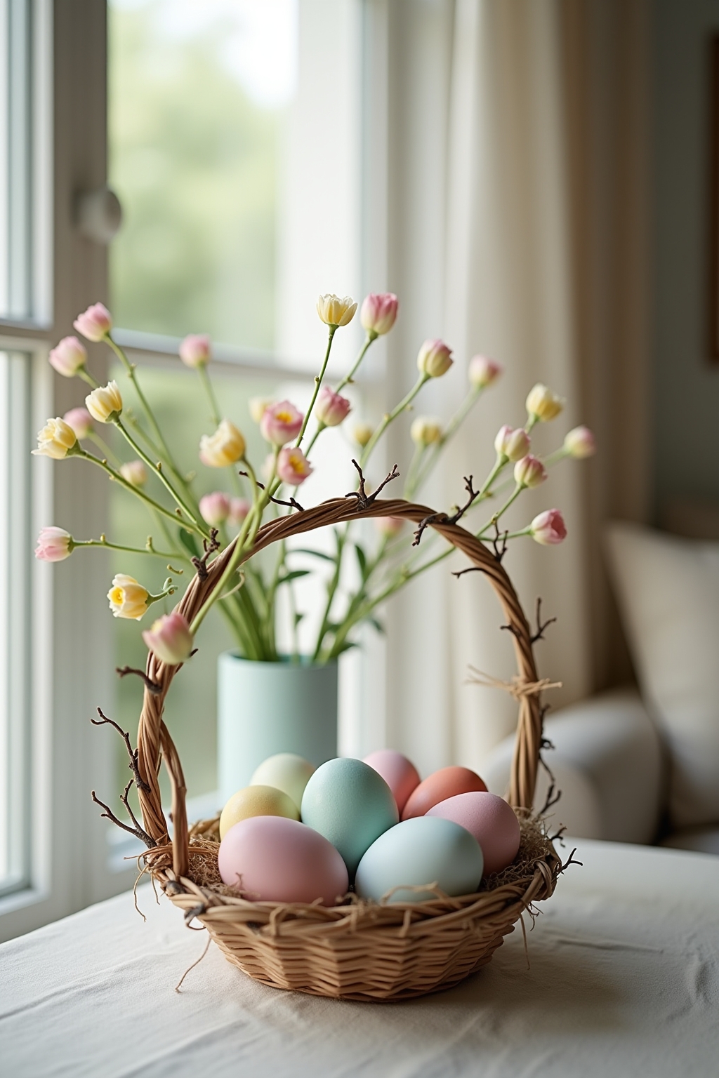 8 Osterstrauch mit bemalten Eiern Ideen