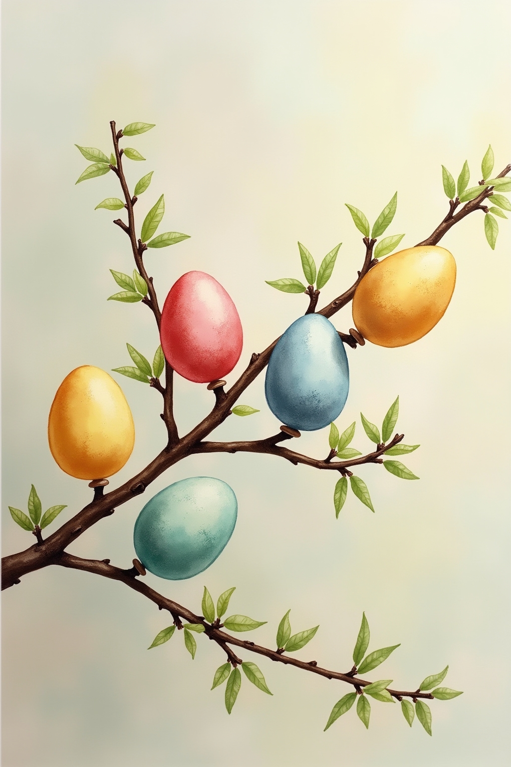 8 Osterstrauch mit bemalten Eiern Ideen