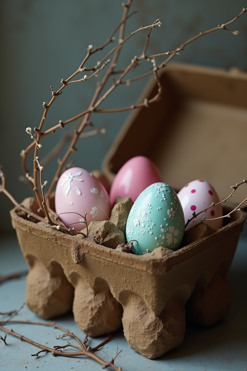 8 Osterstrauch mit bemalten Eiern Ideen