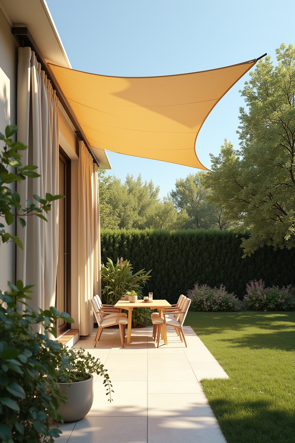 8 Outdoor-Vorhänge gegen Sonne im Garten