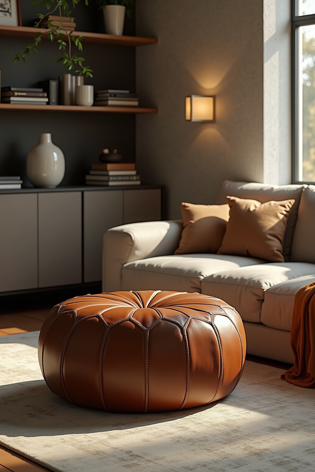 8 Poufs aus Leder oder Jute für dein Zuhause