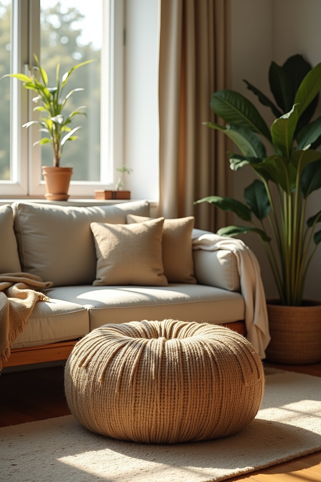 8 Poufs aus Leder oder Jute für dein Zuhause