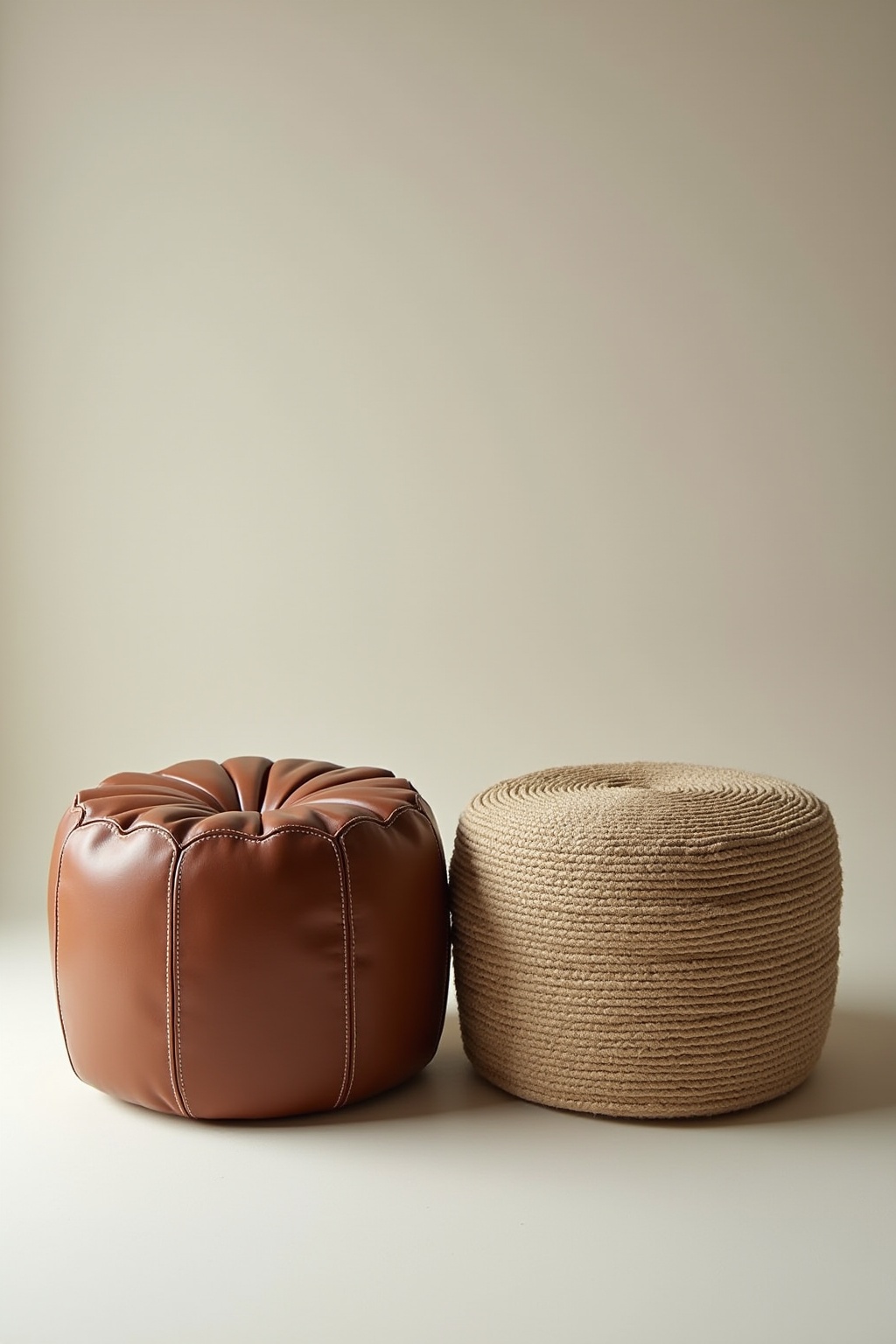 8 Poufs aus Leder oder Jute für dein Zuhause