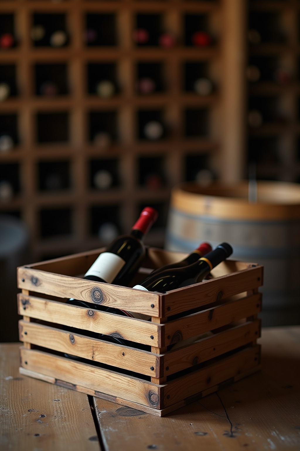 Rustikale Holzkisten für Weinflaschen Ideen