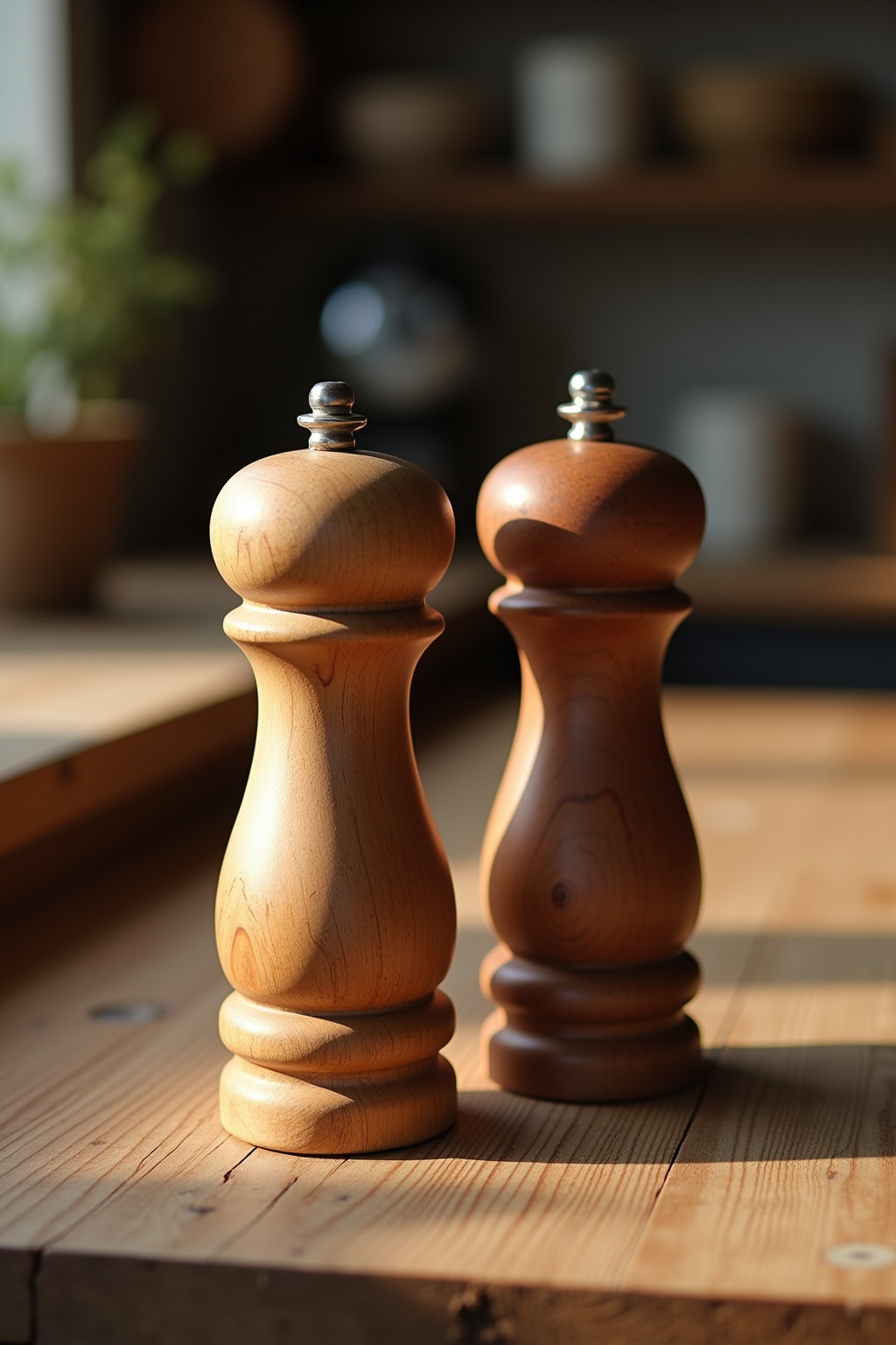 Salz- und Pfeffermühlen aus Akazienholz