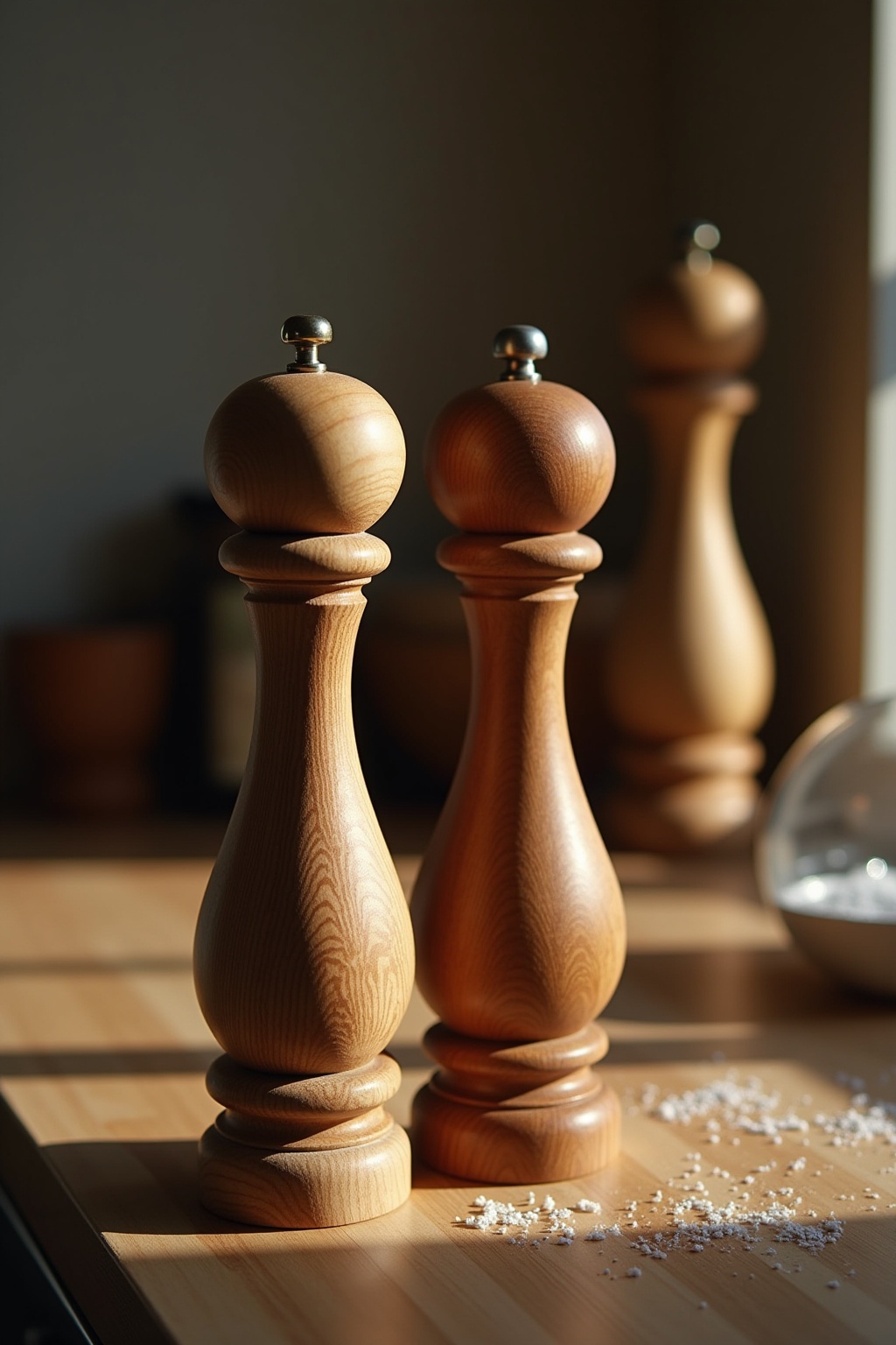 Salz- und Pfeffermühlen aus Akazienholz