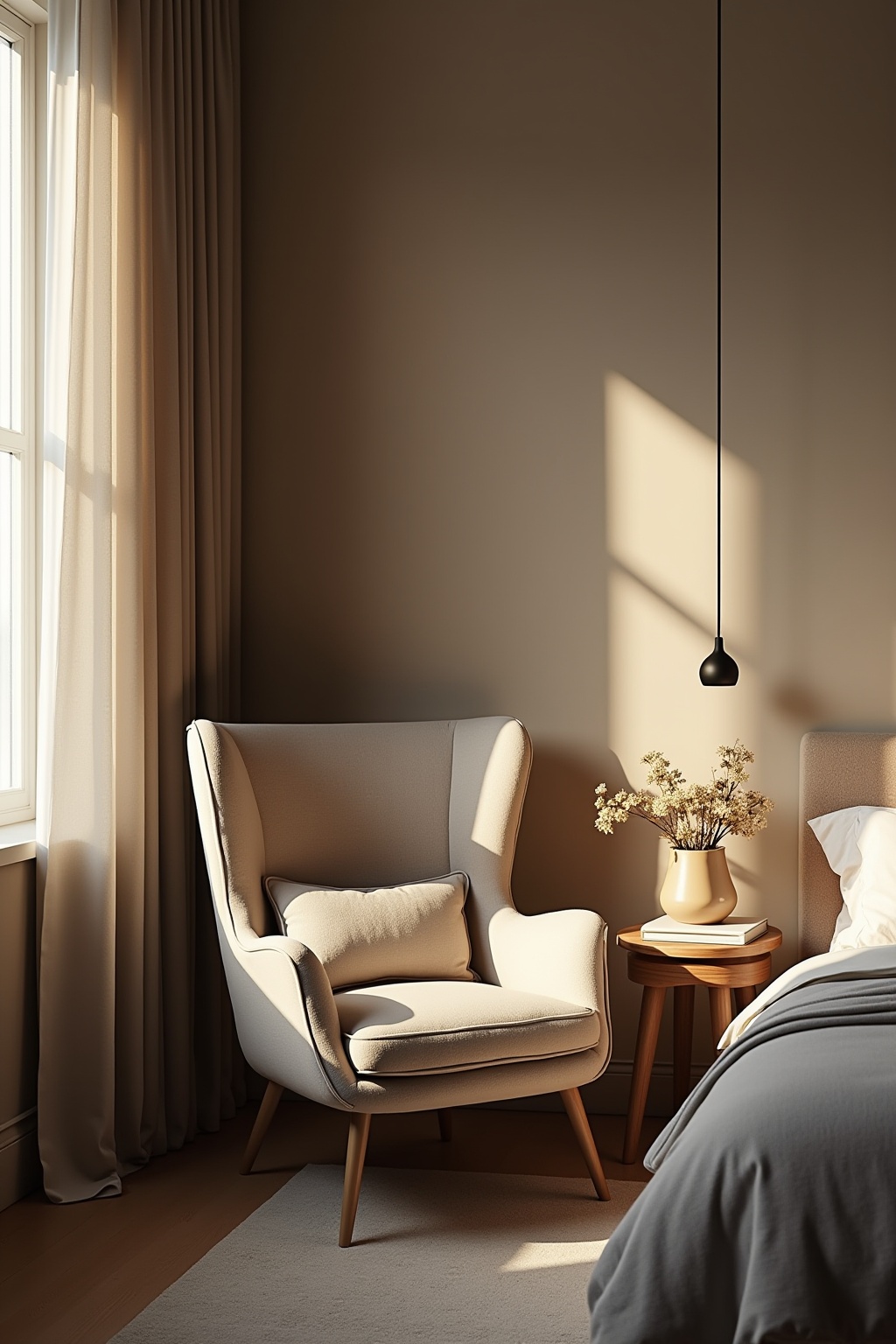 Schlafzimmerecke mit Ohrensessel Ideen