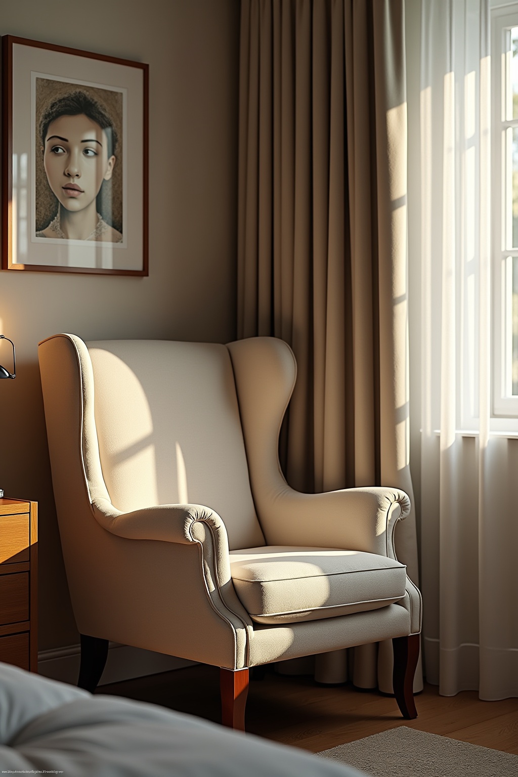 Schlafzimmerecke mit Ohrensessel Ideen