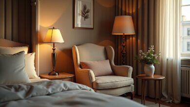 Schlafzimmerecke mit Ohrensessel-Titel