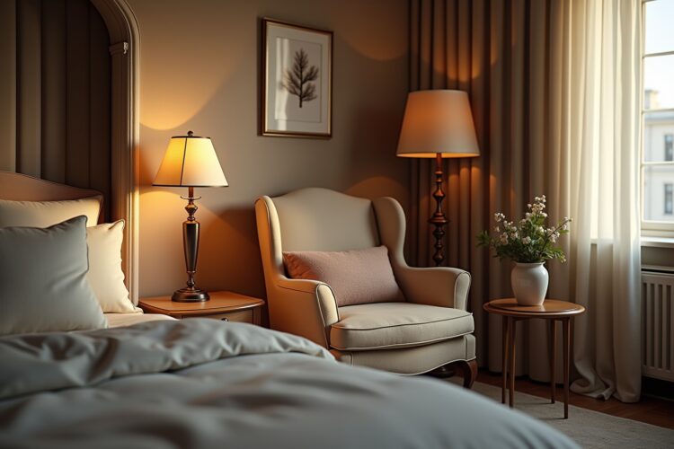 Schlafzimmerecke mit Ohrensessel Ideen