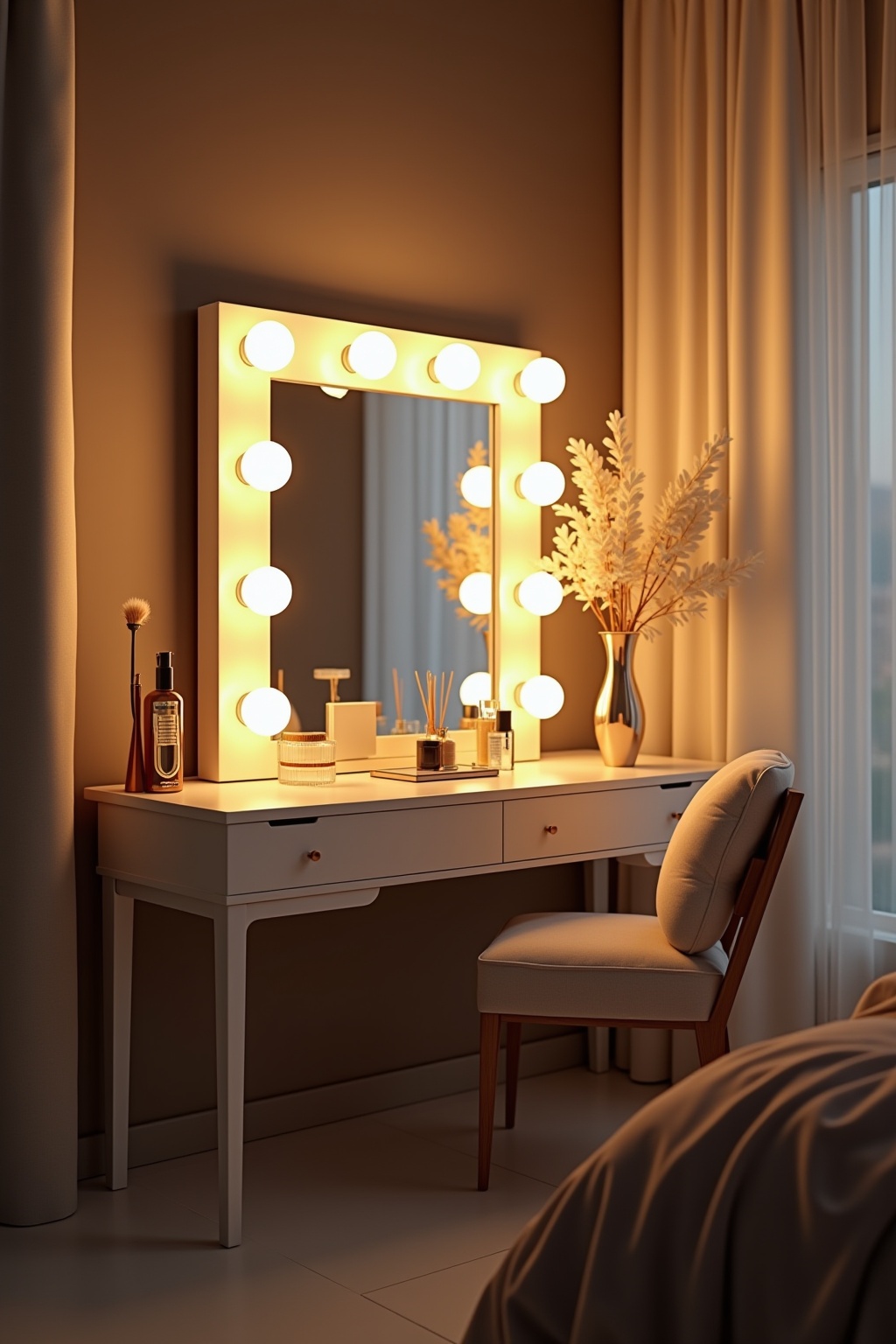 Schminktisch mit Hollywood-Spiegel Ideen