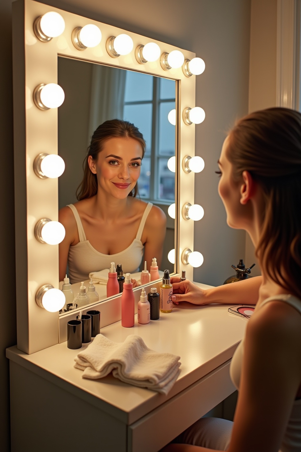 Schminktisch mit Hollywood-Spiegel Ideen