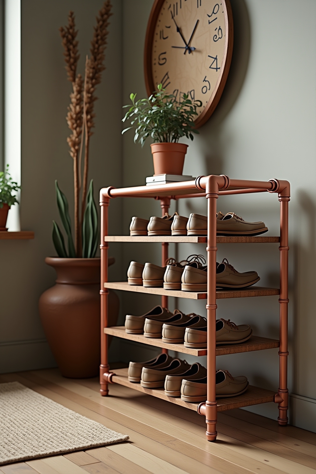 8 Schuhregal aus Kupferrohren Ideen