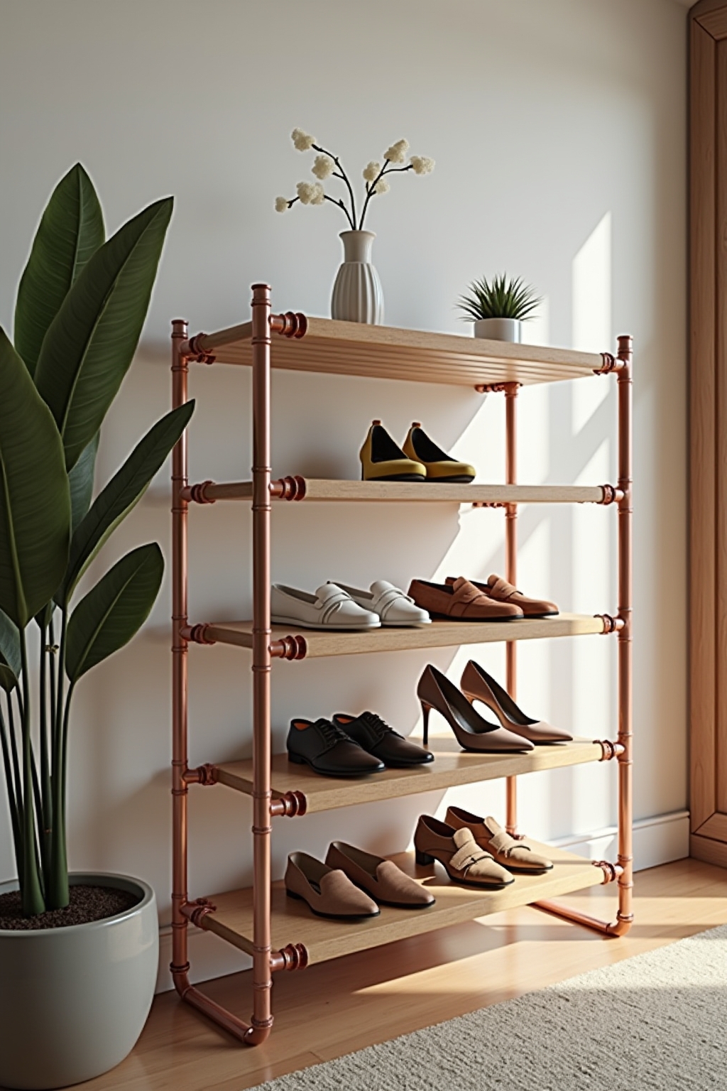 8 Schuhregal aus Kupferrohren Ideen