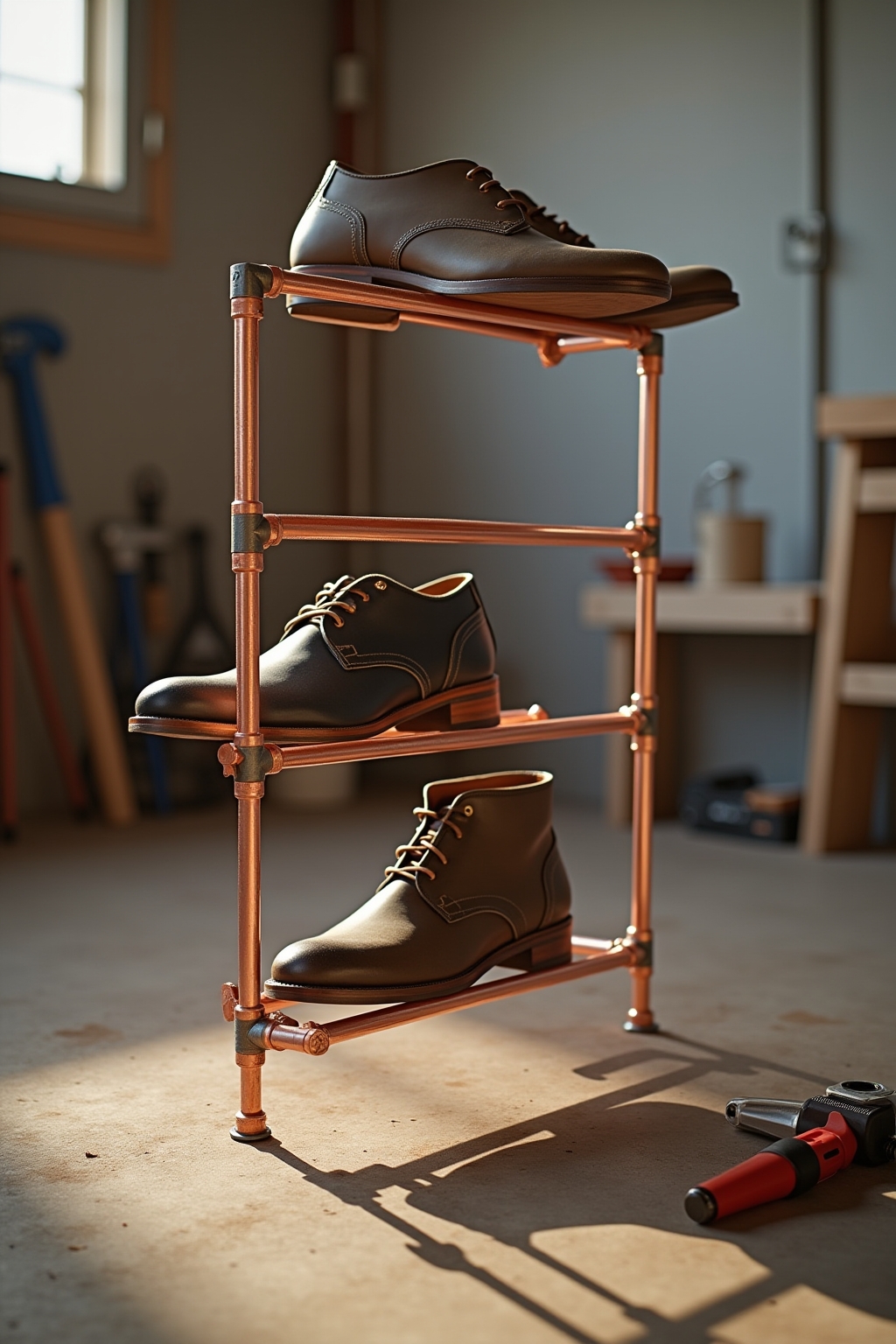 8 Schuhregal aus Kupferrohren Ideen