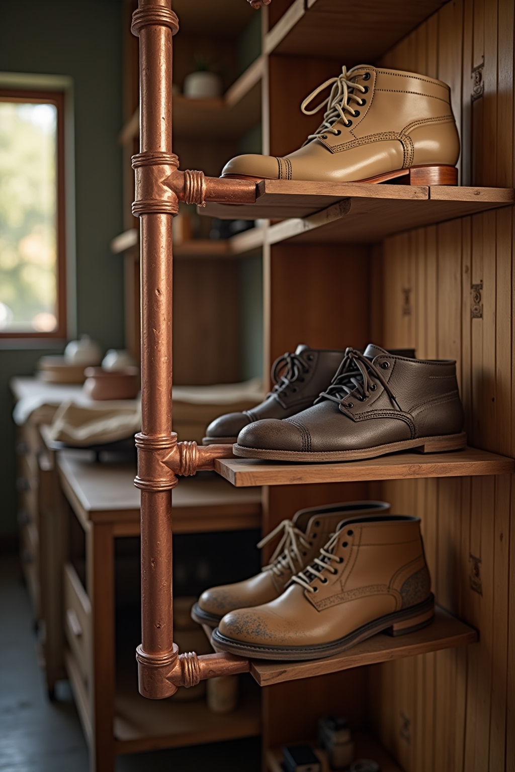 8 Schuhregal aus Kupferrohren Ideen