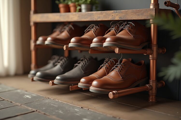 8 Schuhregal aus Kupferrohren Ideen