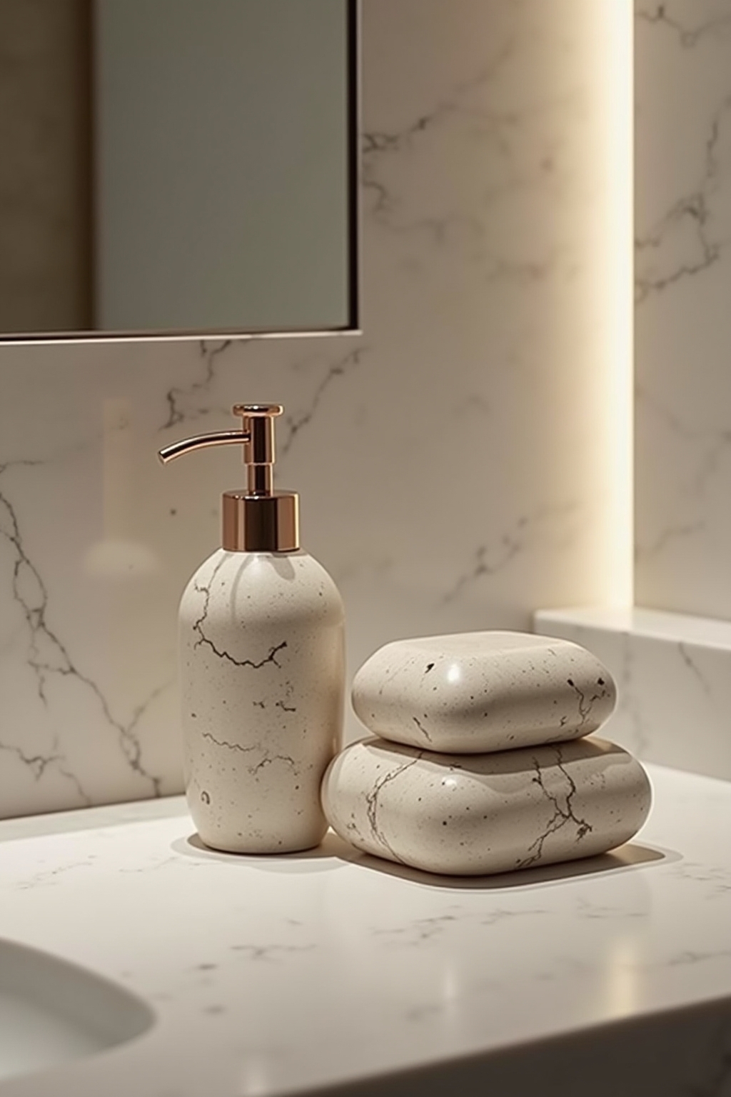 8 Seifenspender-Set aus Stein Ideen für dich