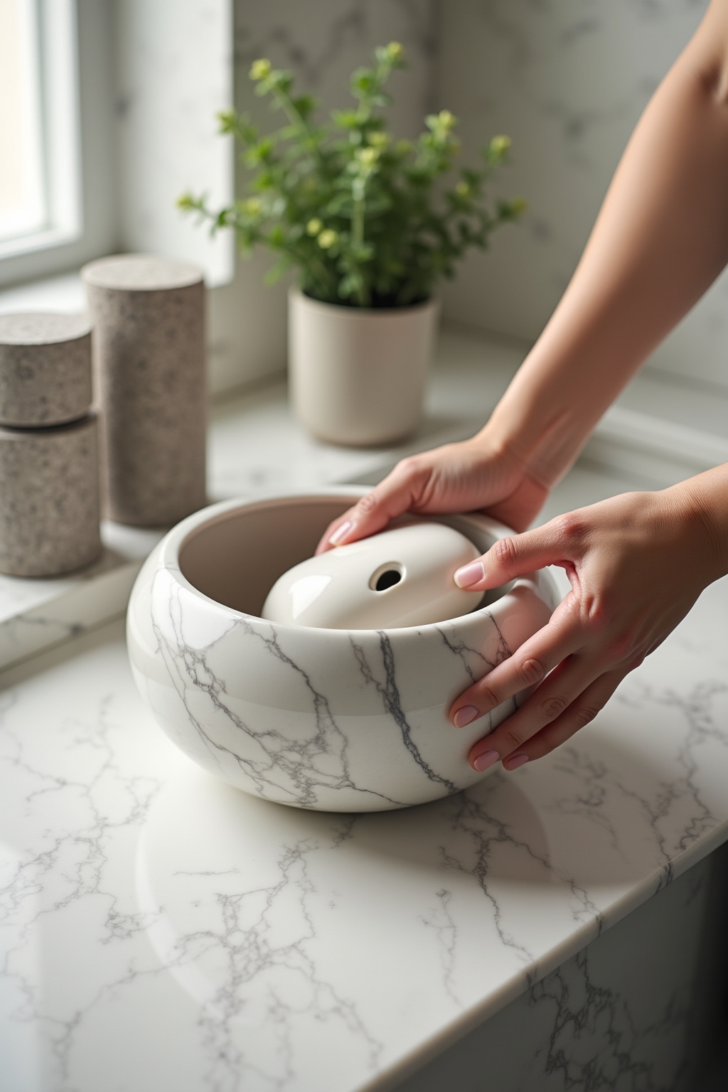 8 Seifenspender-Set aus Stein Ideen für dich