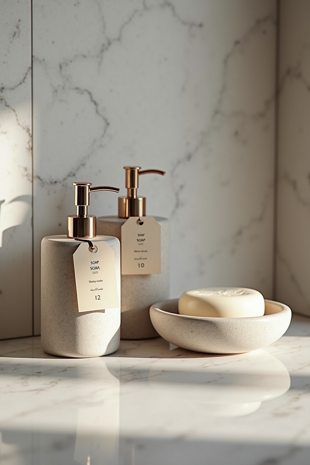8 Seifenspender-Set aus Stein Ideen für dich