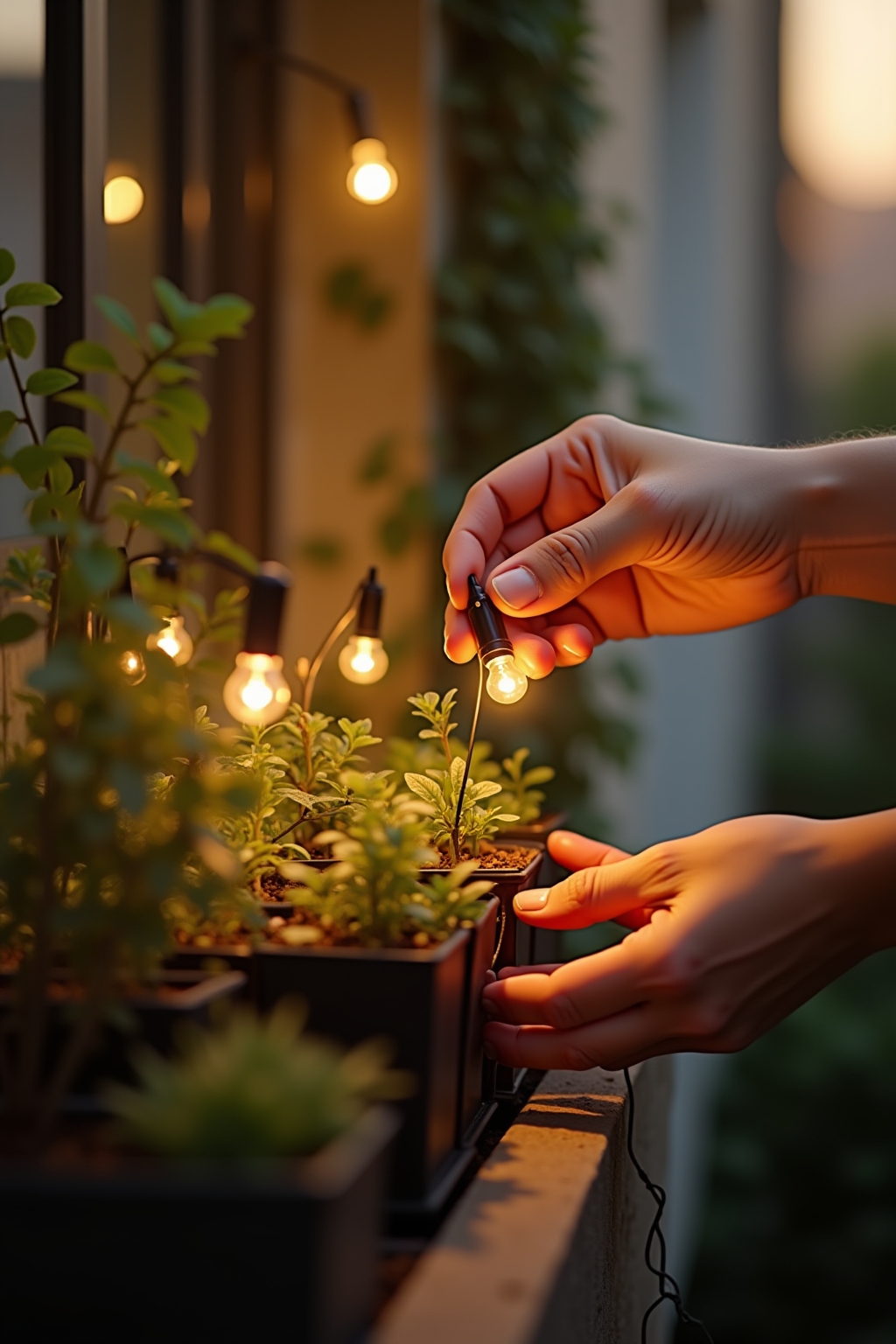 8 Solarleuchten im Blumenkasten Ideen