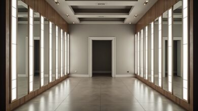 Spiegel mit LED-Beleuchtung-Titel