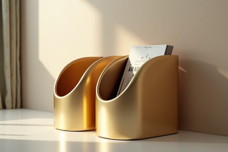 8 Stapelbare Zeitschriftenhalter aus Gold Ideen