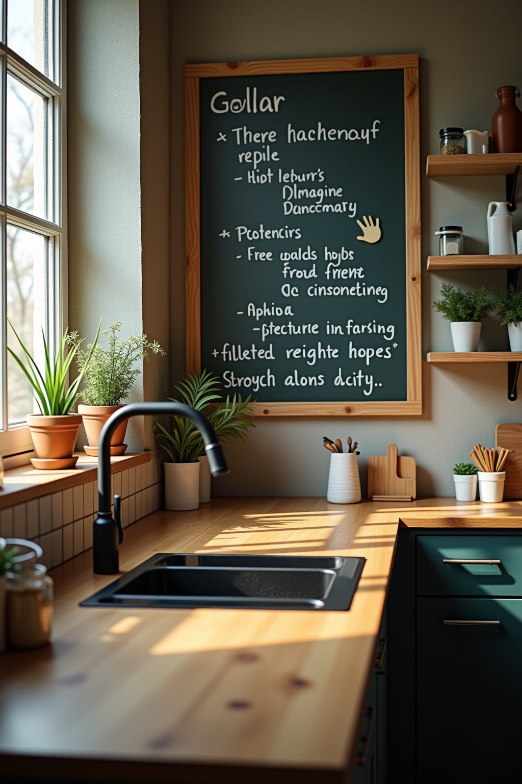 Tafelwand für Einkaufslisten Ideen