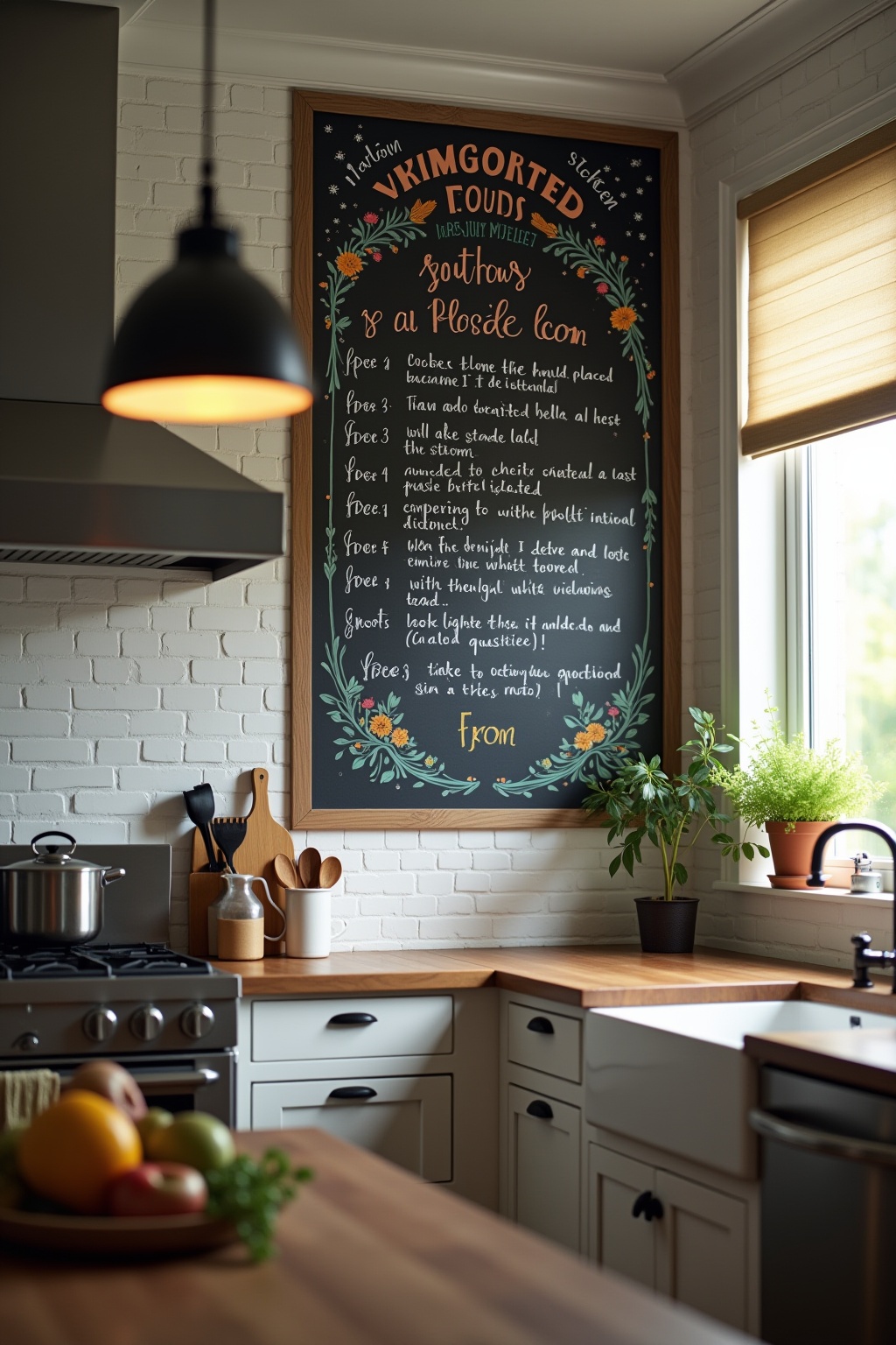 Tafelwand für Einkaufslisten Ideen