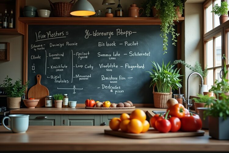 Tafelwand für Einkaufslisten Ideen