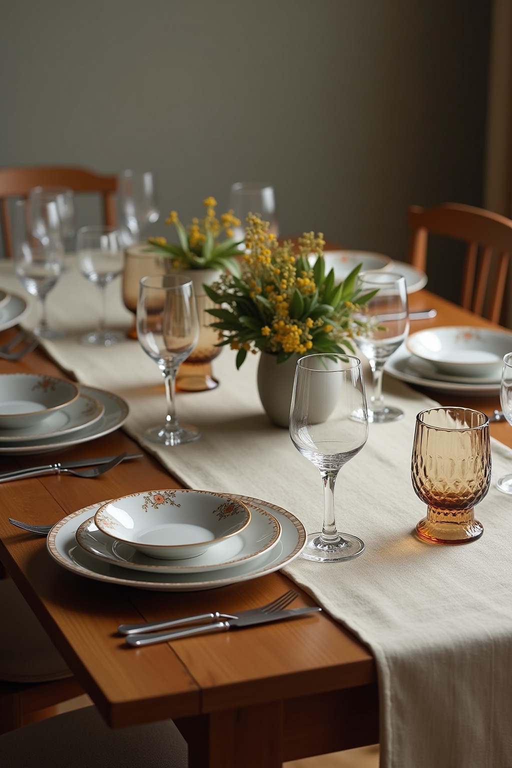 Tischläufer aus grobem Leinen zum Selbernähen