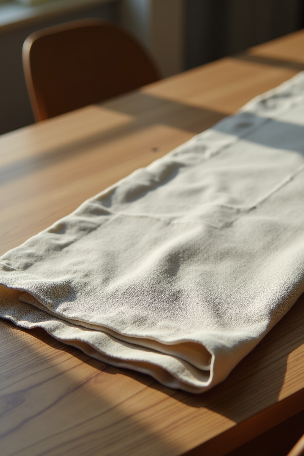 Tischläufer aus grobem Leinen zum Selbernähen