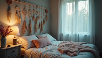 Traumfänger über dem Bett-Titel