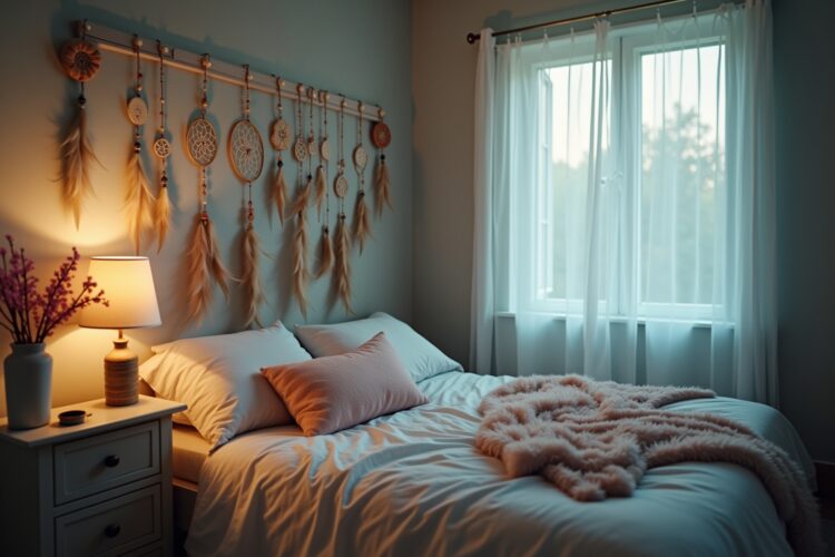 Traumfänger über dem Bett Ideen