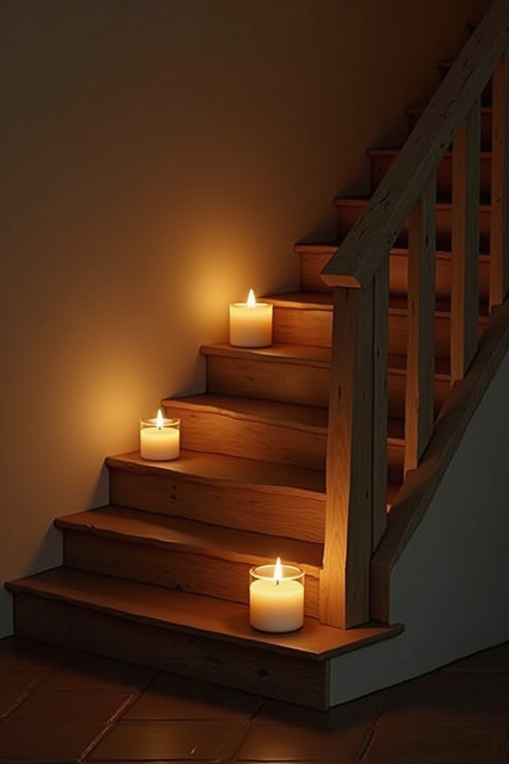 8 Treppenstufen-Deko mit Windlichtern Ideen