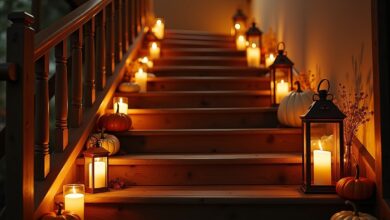 Treppenstufen-Deko mit Windlichtern-Titel