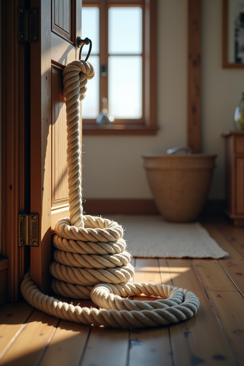 8 Türstopper aus schwerem Tau selber machen