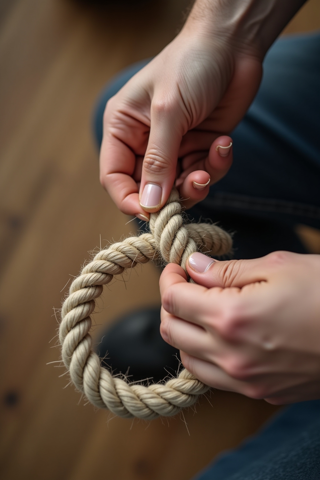 8 Türstopper aus schwerem Tau selber machen