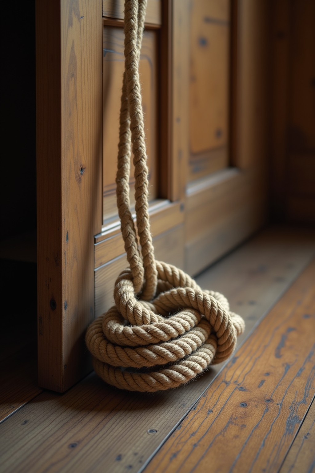 8 Türstopper aus schwerem Tau selber machen