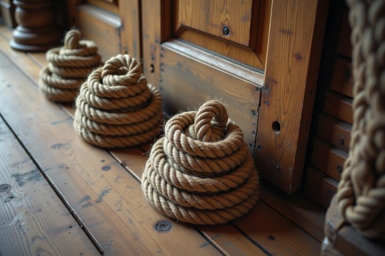 8 Türstopper aus schwerem Tau selber machen