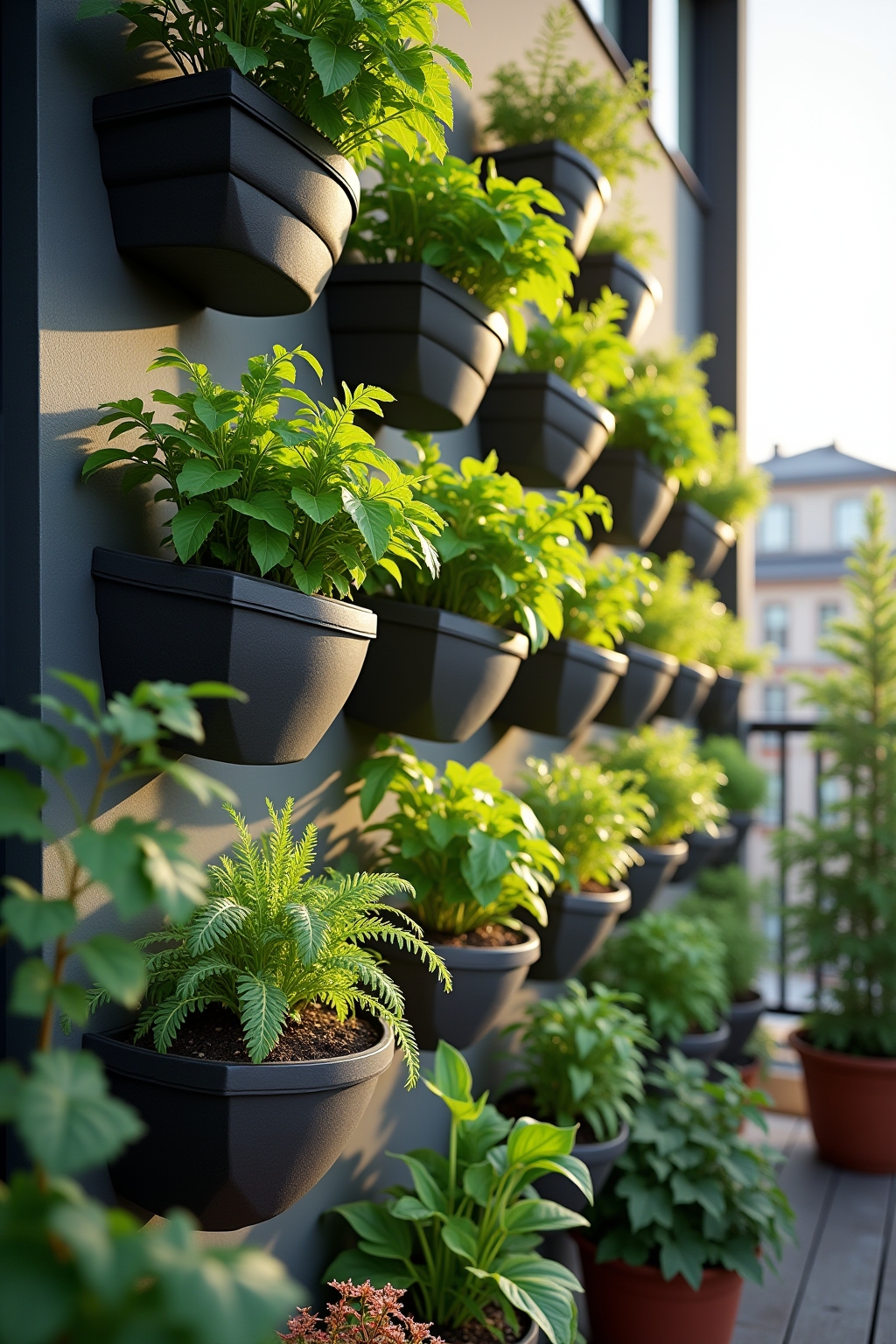 8 Vertikaler Garten aus Pflanztaschen Ideen