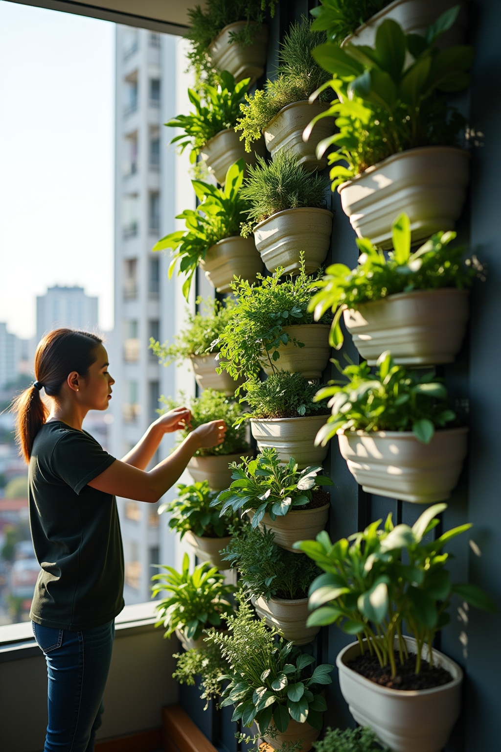 8 Vertikaler Garten aus Pflanztaschen Ideen