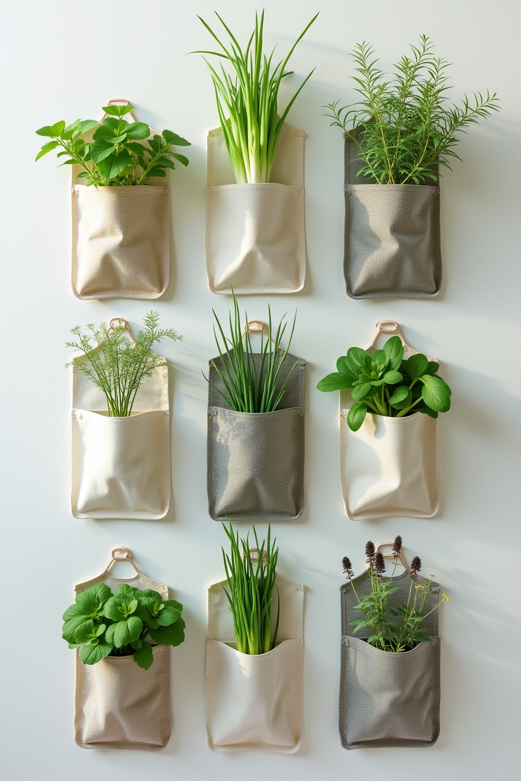 8 Vertikaler Garten aus Pflanztaschen Ideen