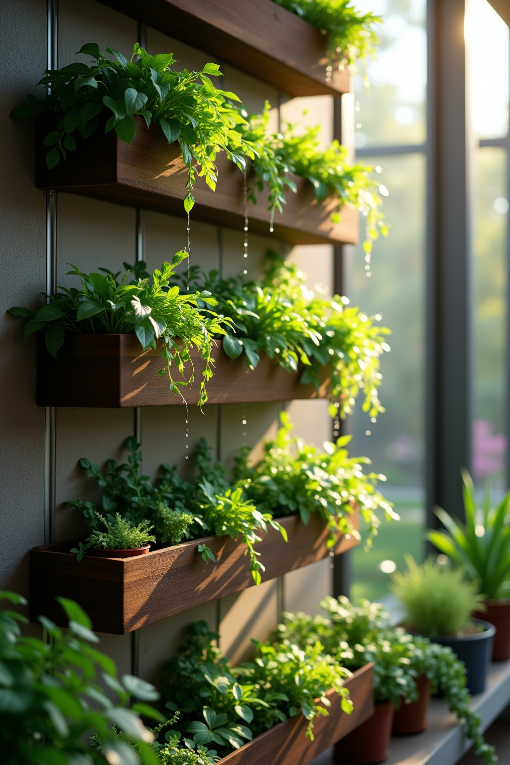 8 Vertikaler Garten aus Pflanztaschen Ideen