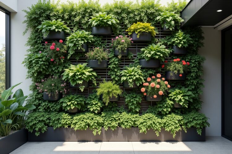 8 Vertikaler Garten aus Pflanztaschen Ideen